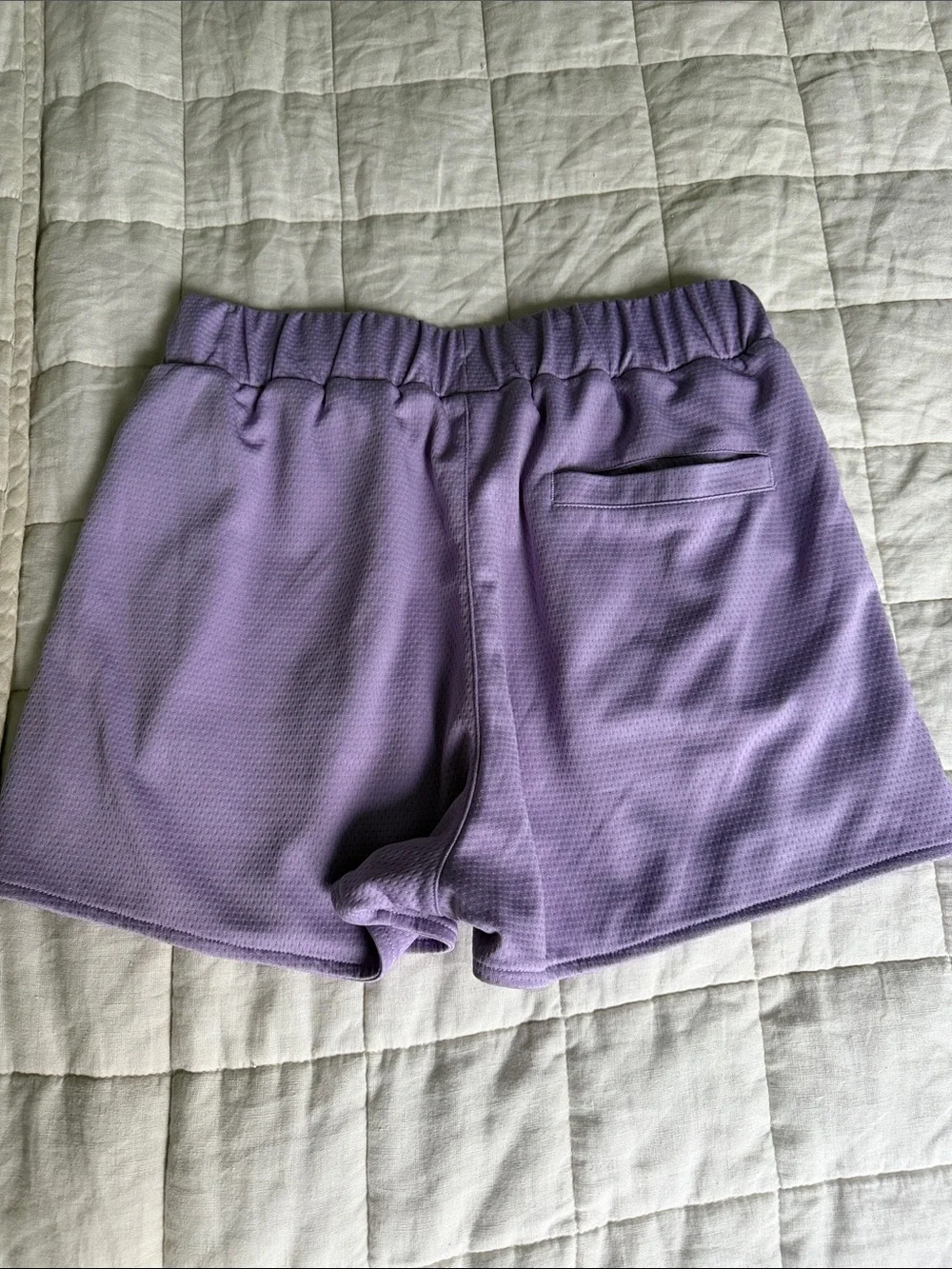 YoungLA Lavender Athletic Shorts with Script Logo NWOT